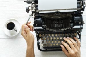using old typing machine